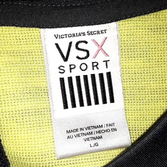 Victoria's Secret VSX Sport Neon Green Yellow Tank Top LARGE Sleeveless Shirt - Picture 5 of 5